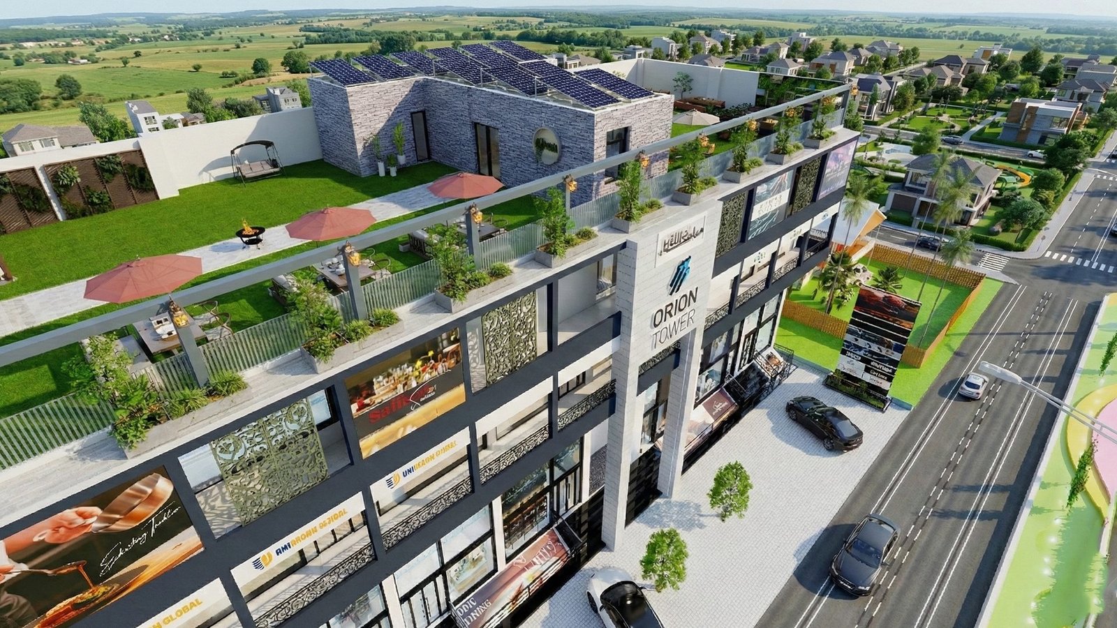 Retail Landmark. A multi-story commercial hub designed for maximum brand visibility and footfall.